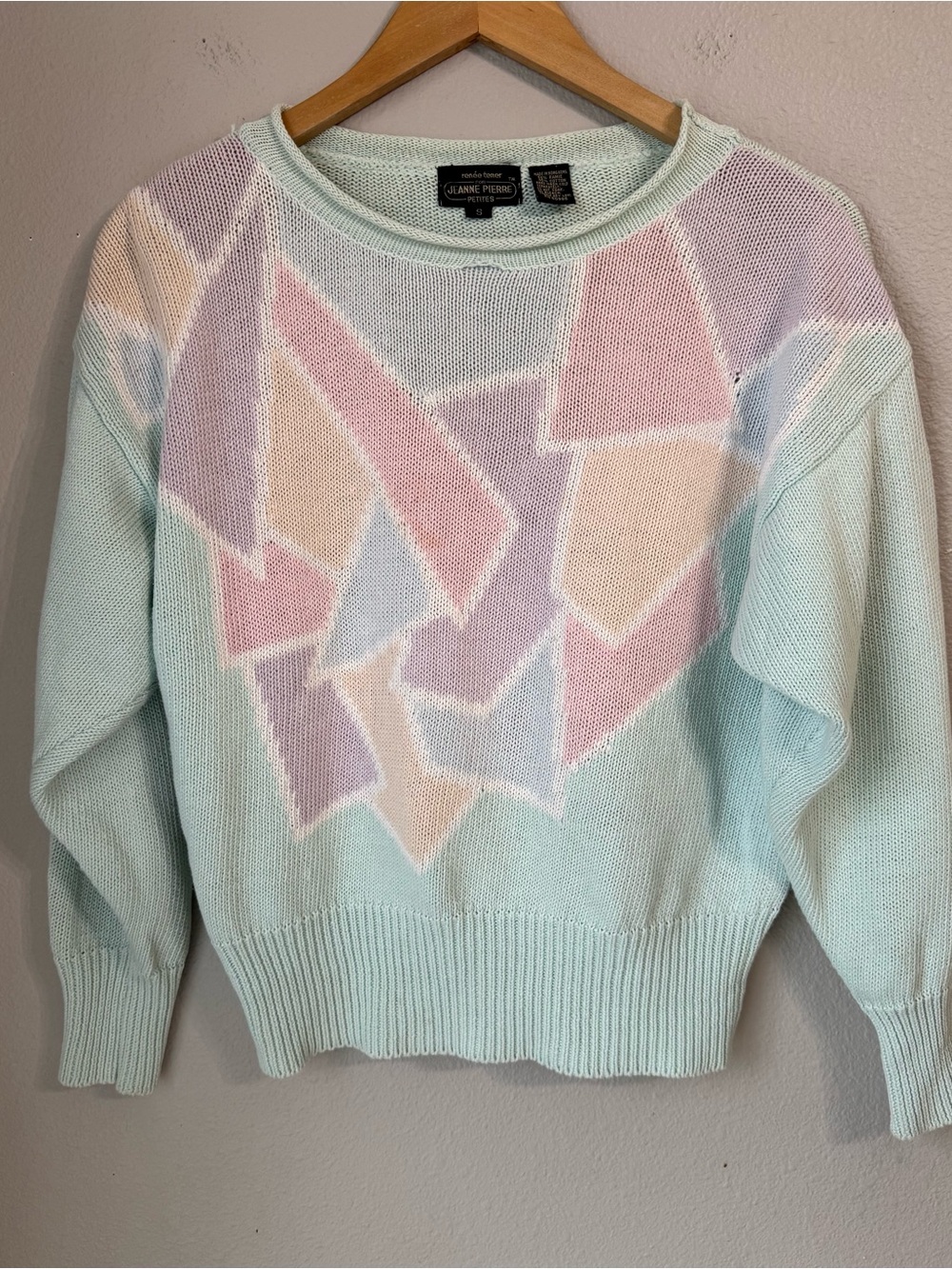 Vintage renée tener For Jeanne Pierre Petites Pastel Sweater Women’s Size Small